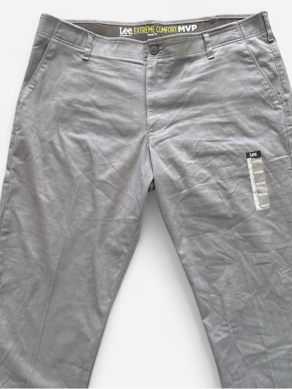Lee Men’s Gray Chinos - Modern Straight Fit